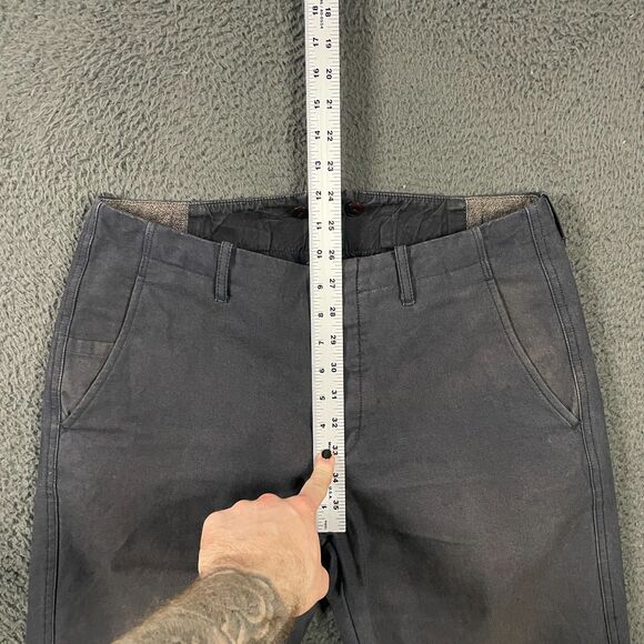 J Crew Pants Mens 32x32 Blue Classic Fit Officer Pant Button Fly Military - Picture 12 of 16